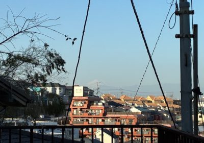 大学のそばから富士山が！